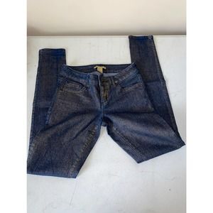 Forever 21 Juniors Blue Jeans with Gold Shimer EUC size 24